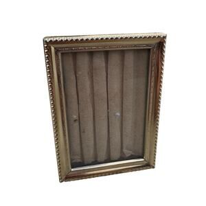 Vintage Brass Ornate Standing Picture Photo Frame For 2.5x3.5 Pic Size - NL